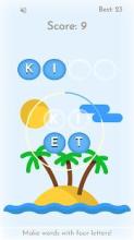 Brainy four - Four letters word puzzle game截图1