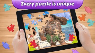 Moana jigsaw puzzle game截图1