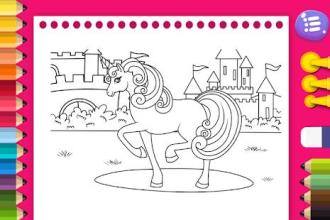 Free Unicorn Coloring Pages截图2