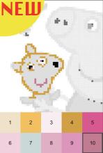 Pixel Piggy In Number Art Coloring截图3