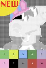 Pixel Piggy In Number Art Coloring截图2