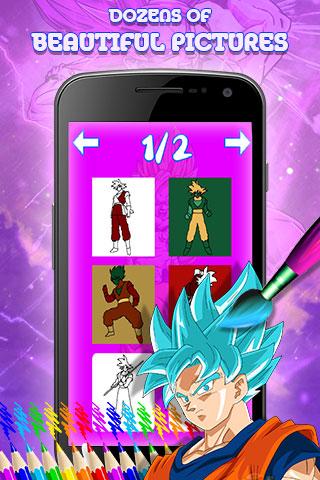 Kids Superhero Dragon Ball Goku coloring book截图5