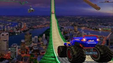 Impossible Stunts Monster Truck Game截图1