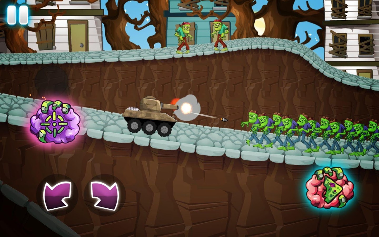 Zombie Survival Games: Pocket Tanks Battle截图2