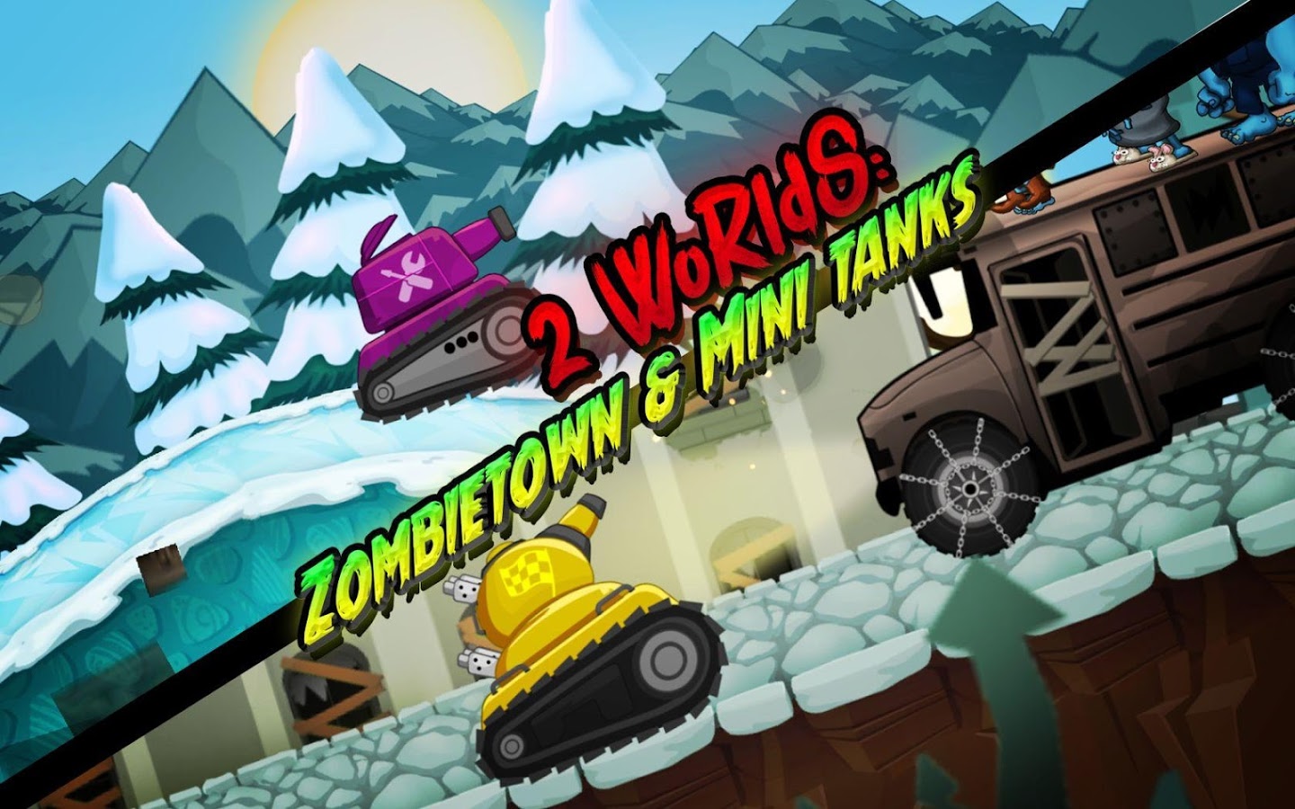 Zombie Survival Games: Pocket Tanks Battle截图4