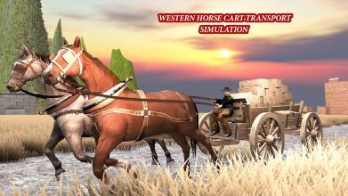 Wild West World Survival- Horse Cart Transport sim截图1