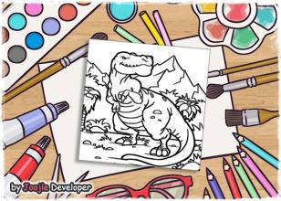 Coloring Pages Dinosaurs截图2