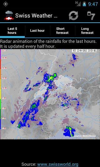 瑞士天气雷达截图3