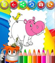 Hippopotamus Coloring Book截图3