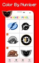 Hockey Logo Color By Number - Pixel Art截图4