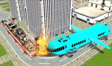 Flying War Ship Sim:Flying Cruiser GunShip Battle截图1