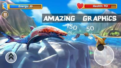 Hungry Blue Whale Wild Shark Attack Simulator 2019截图2