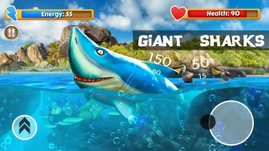 Hungry Blue Whale Wild Shark Attack Simulator 2019截图1