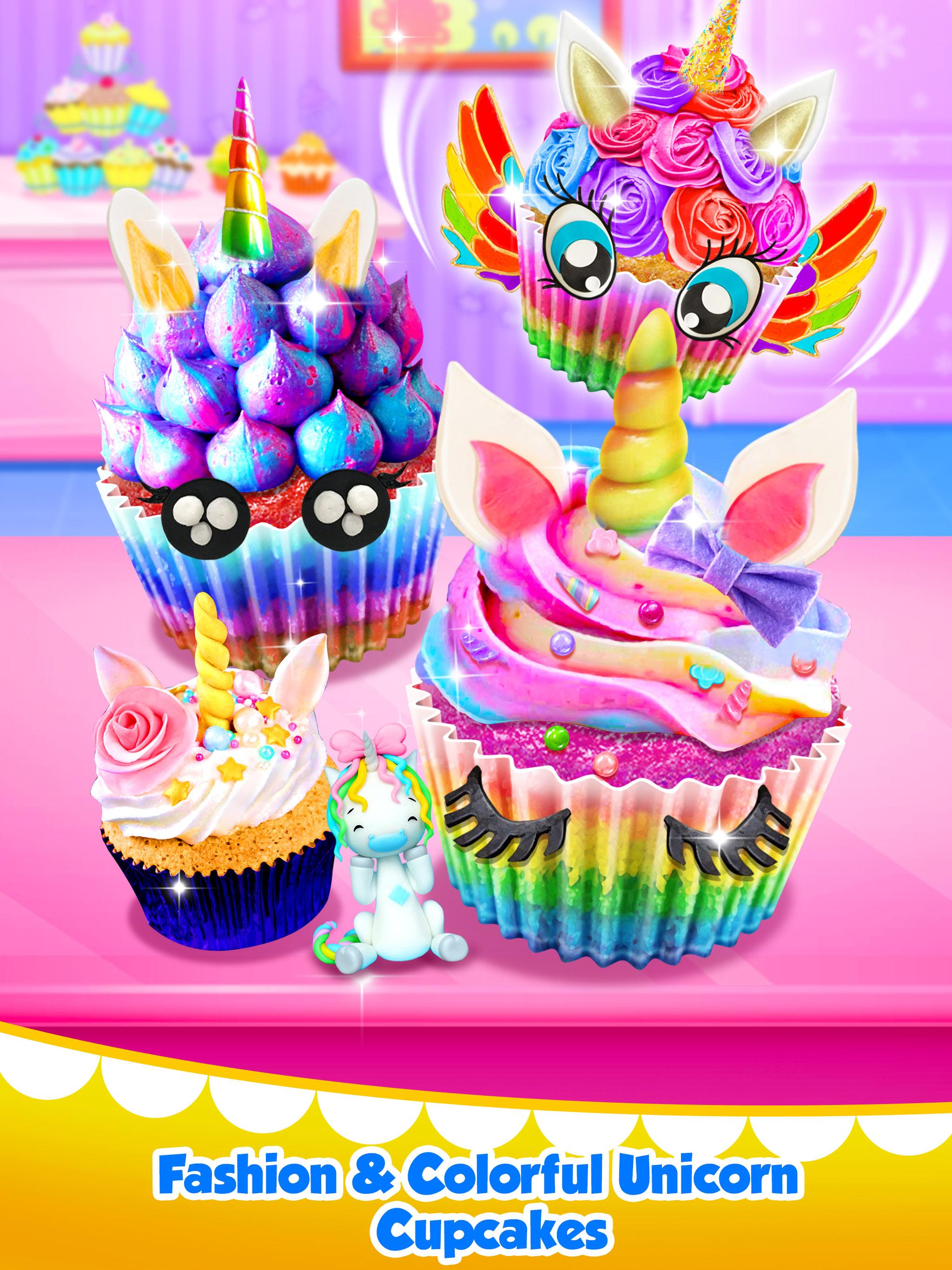 Unicorn Food - Sweet Rainbow Cupcake Desserts截图5