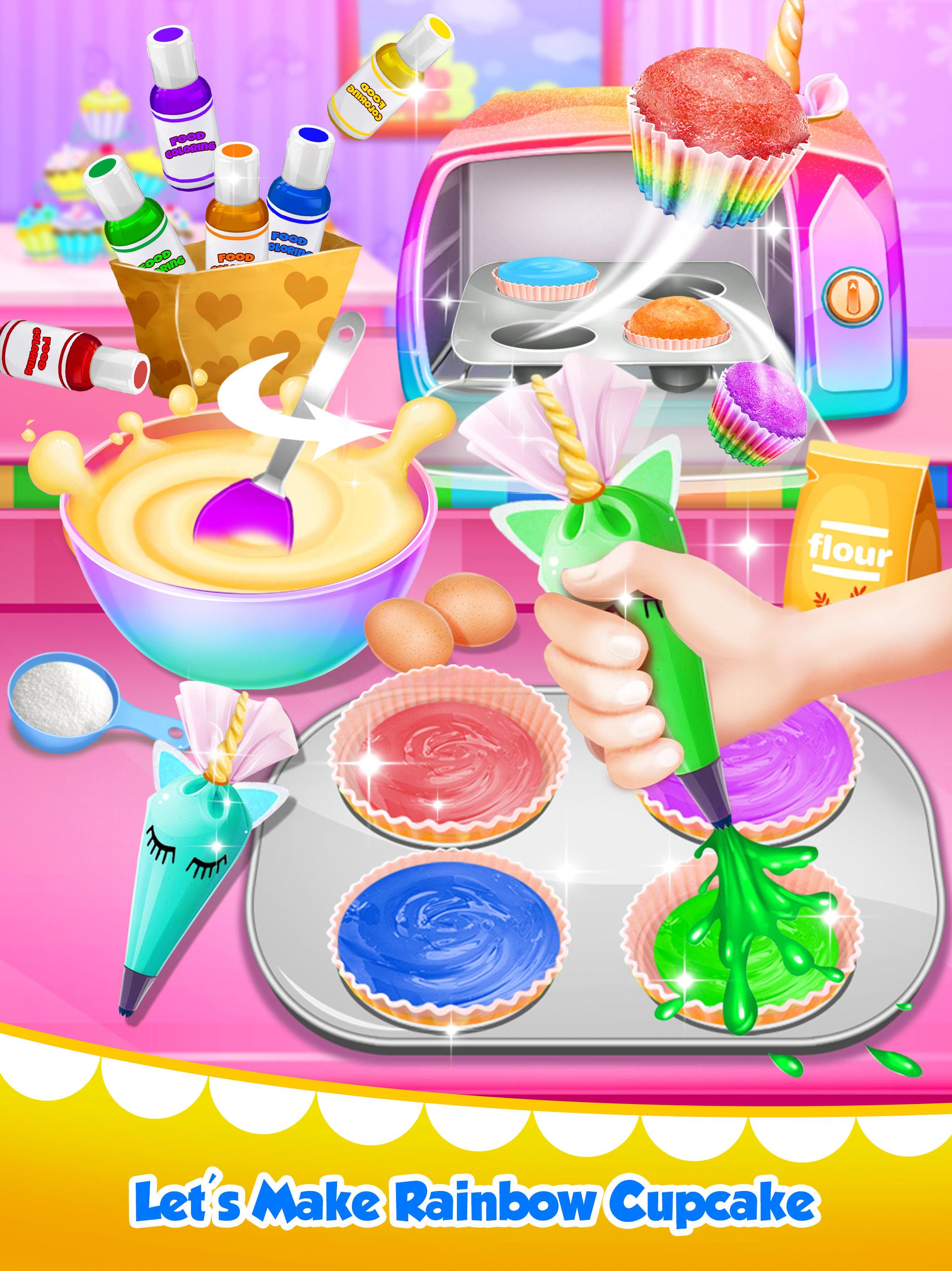 Unicorn Food - Sweet Rainbow Cupcake Desserts截图2