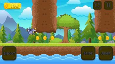 Rhino running games : Animal adventure shoot & fly截图1