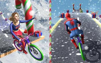 Superhero BMX Stunts Racer 2019-Bicycle Games截图2