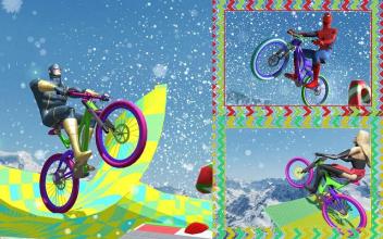 Superhero BMX Stunts Racer 2019-Bicycle Games截图3