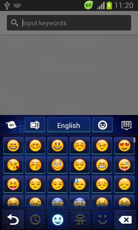 GO Keyboard Dark Blue Themes截图4