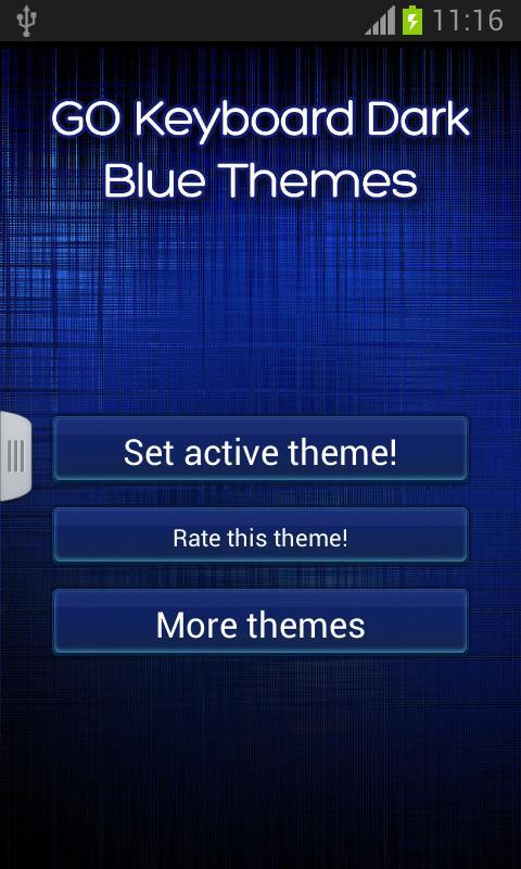 GO Keyboard Dark Blue Themes截图3