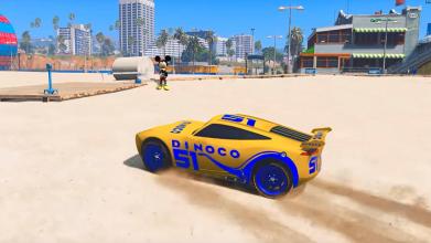 Mcqueen Cars Lightning: Hill Stunt Racing Games截图2