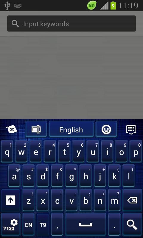 GO Keyboard Dark Blue Themes截图1