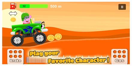 Pig Racing car - Fun Kids happy pig racing截图4