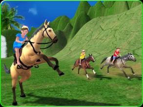 Kids Mountain Horse Rider Race截图1