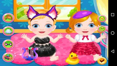 New Born Twin Sisters Caring Fun Game截图1