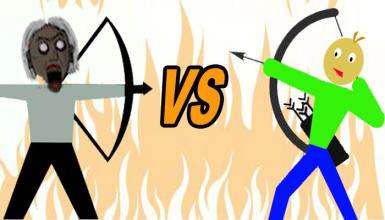 Baldi Archer vs Stickman Granny截图2