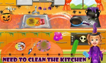 Sweet Baby Girl Halloween House Cleaning Games截图4