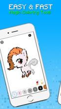 Unicorn Pixel Art - Coloring By Number截图4