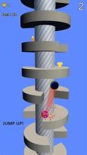 Ball Jump: Jump Up on Spring Tower helix Platforms截图5