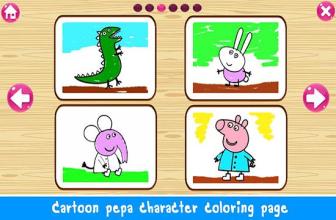 Coloring Pepa Book Cartoon Art - Painting Game截图1