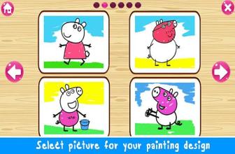 Coloring Pepa Book Cartoon Art - Painting Game截图2