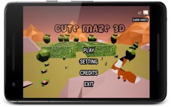 Cute Maze 3D - Fox escape adventure in labirinth截图2