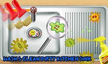 Dish Washing Games For Girls: Home Kitchen Cleanup截图4