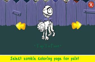 Paint Zombies Cartoon - Coloring Page截图2