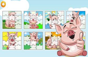 Jigsaw Puzzle Baby Pig Cartoon截图1