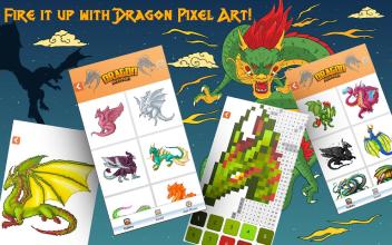 Dragons Pixel Art – Dragons Color By Number截图2