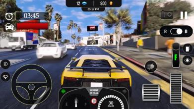 Car Traffic Lamburghini Aventador Racer Simulator截图2