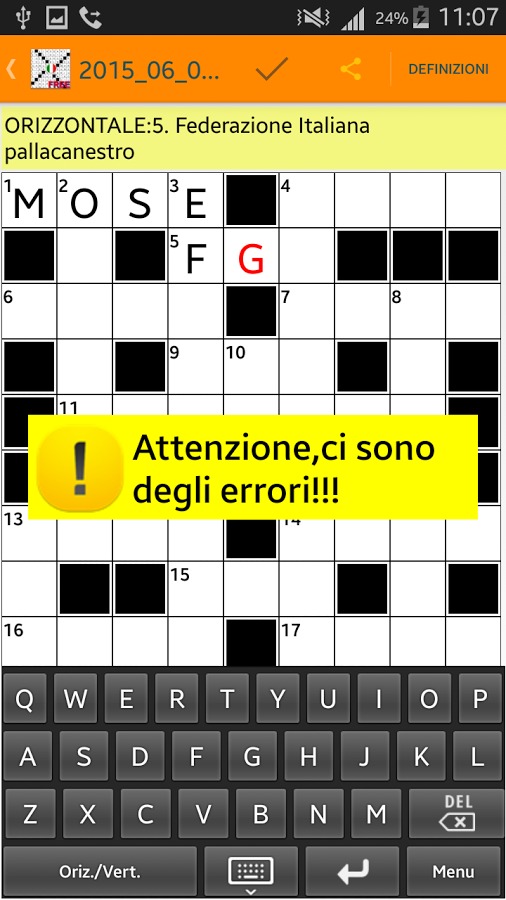 Cruciverba Italiani App FREE截图5
