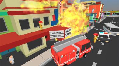 Grand Toon City Robot Fire Fighter Rescue Mission截图1