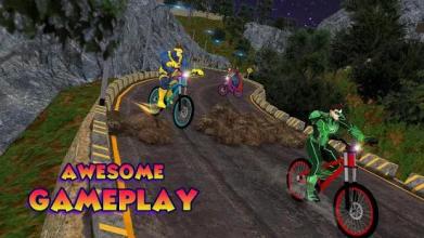 Superhero Bmx Cycle: Hill Racing截图3