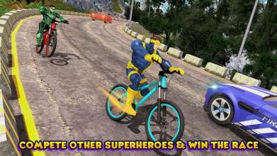 Superhero Bmx Cycle: Hill Racing截图1