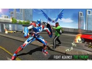 Super Hero Flying Captain Robot American City War截图4