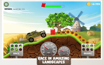 Mountains Red Car Climb:Car Hill Racing Game截图5