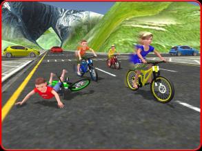 Kids Bicycle Rider Street Race截图2