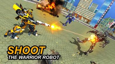 Flying Superhero Car Robot Transform Wars Games截图3