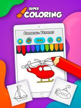 Kids Coloring: Vehicles By Super截图4